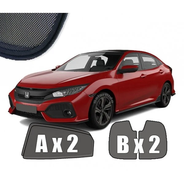 Solskjerm Honda Civic Hatchback X (2015-2021) (4 stk)