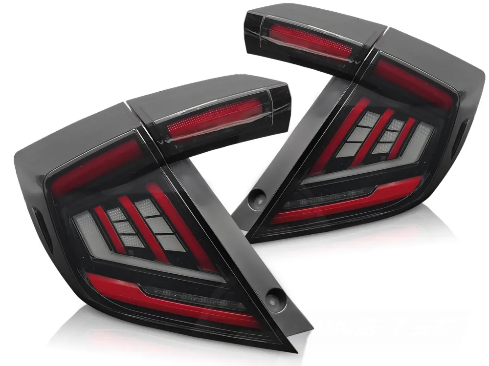 Baklykter Honda Civic X Hatchback (2016–2021) LED Smoke - LDHO13