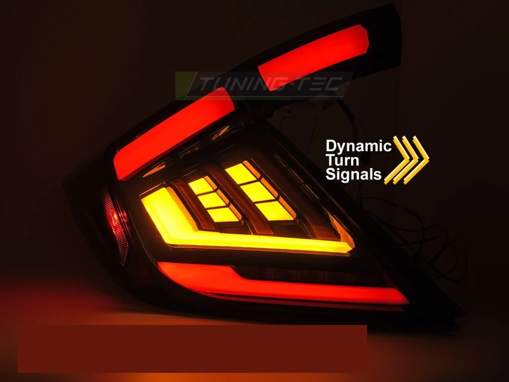 Baklykter Honda Civic X Hatchback (2016–2021) LED Smoke - LDHO13