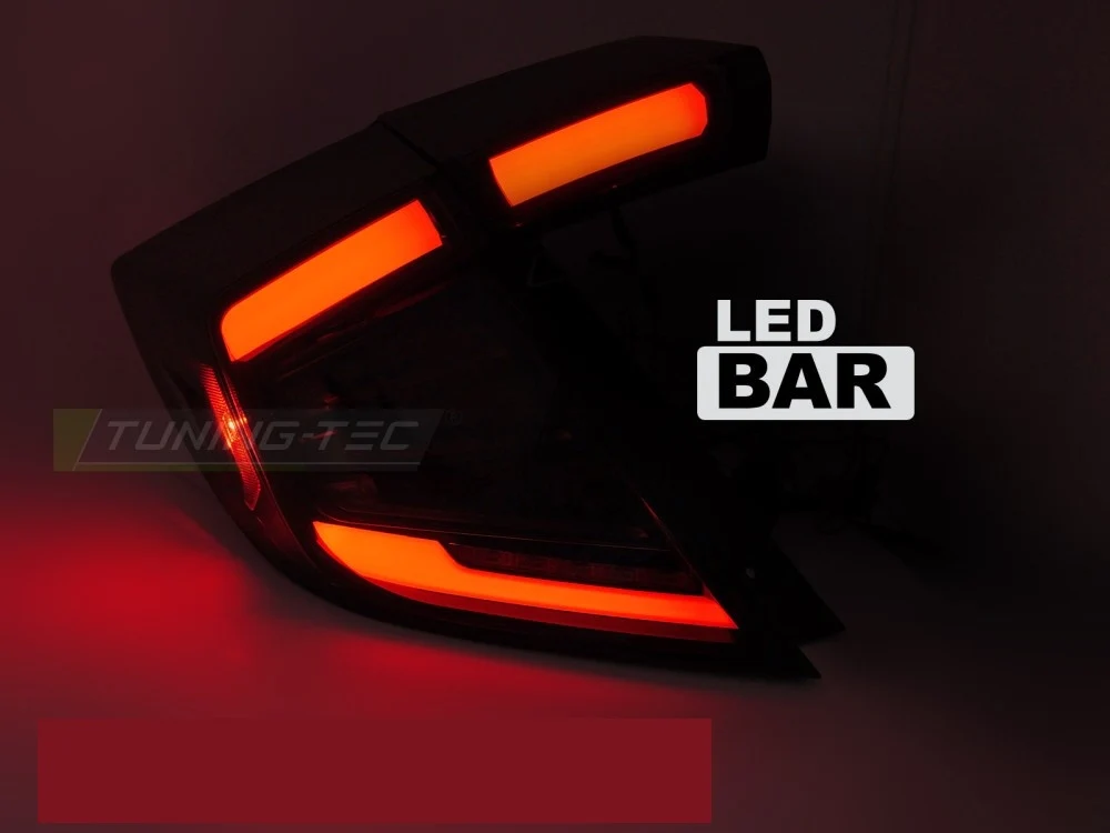 Baklykter Honda Civic X Hatchback (2016–2021) LED Smoke - LDHO12