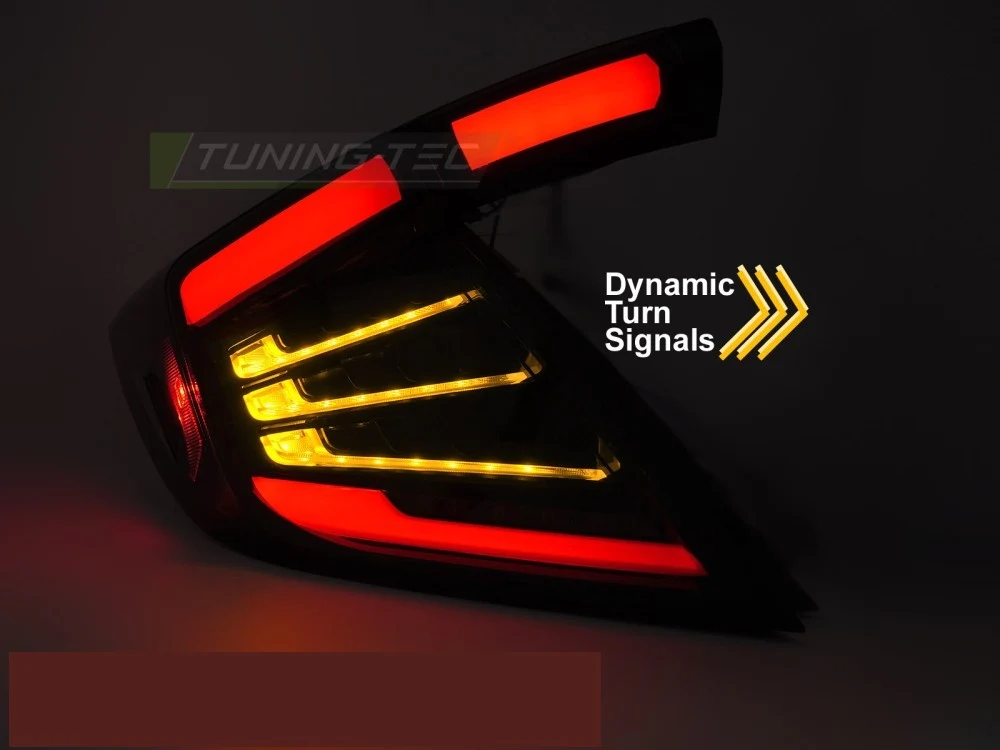Baklykter Honda Civic X Hatchback (2016–2021) LED Smoke - LDHO12