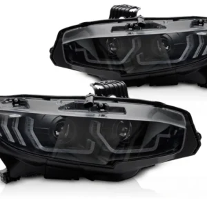 Frontlykter Honda Civic X (2016–2021) DRL Sekvensiell Svart - LPHO34