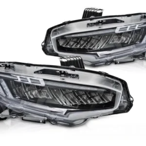 Frontlykter Honda Civic X (2016–2021) Full LED Svart - LPHO36