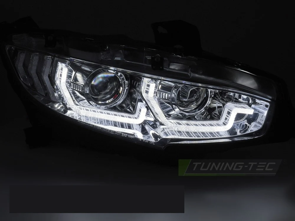 Frontlykter Honda Civic X (2016–2021) Krom DRL Sekvensiell - LPHO33