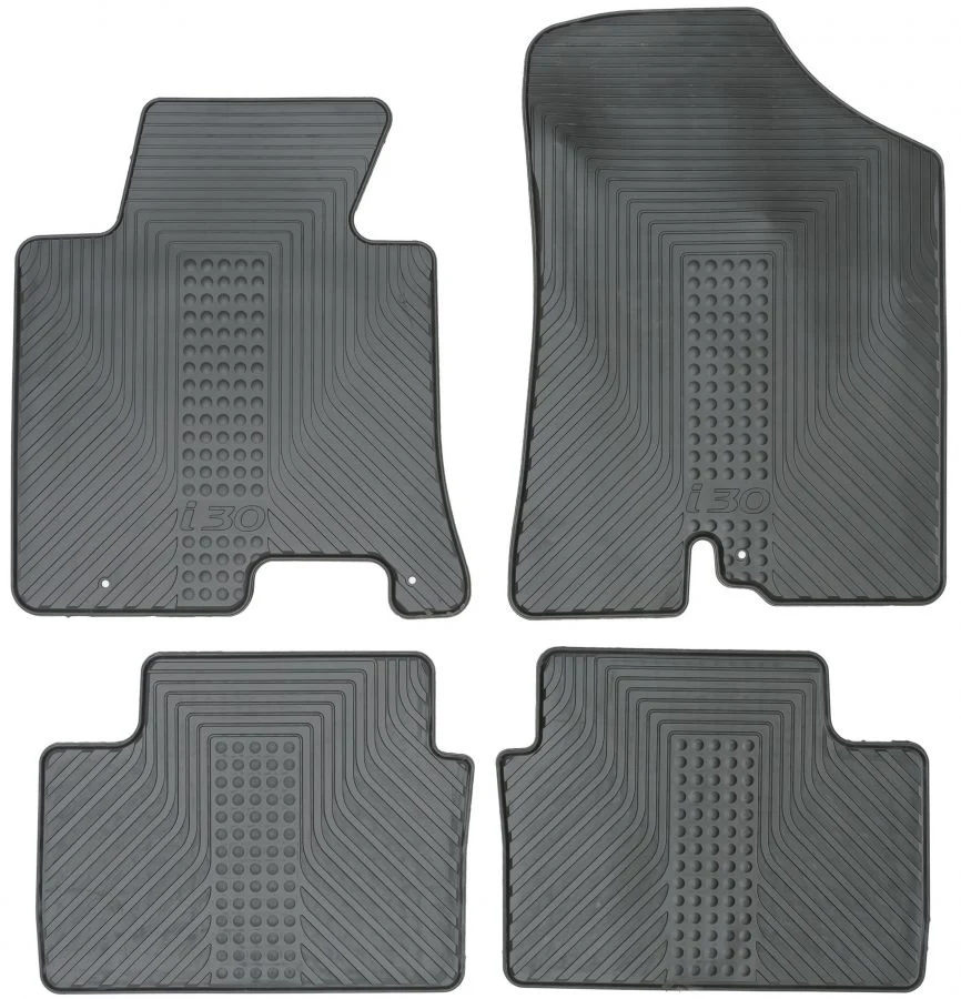 Gulvmatter Hyundai i30 II (2012-2017) – Luktfrie gummi (PE) polyetylen | DomLine