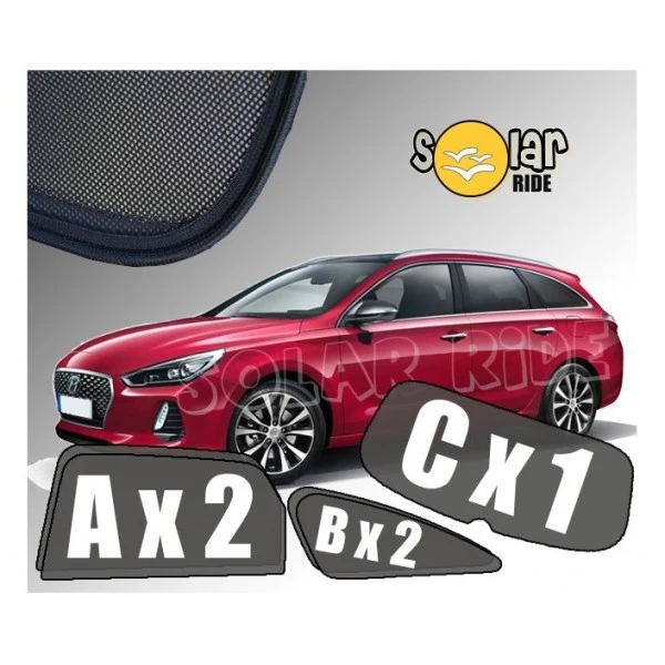 Solskjerm Hyundai i30 Wagon III (2017-) (5 stk)