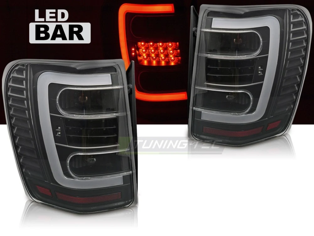 Baklykter Jeep Grand Cherokee WJ (1999–2005) LED Svart Klart Glass - LDCH38