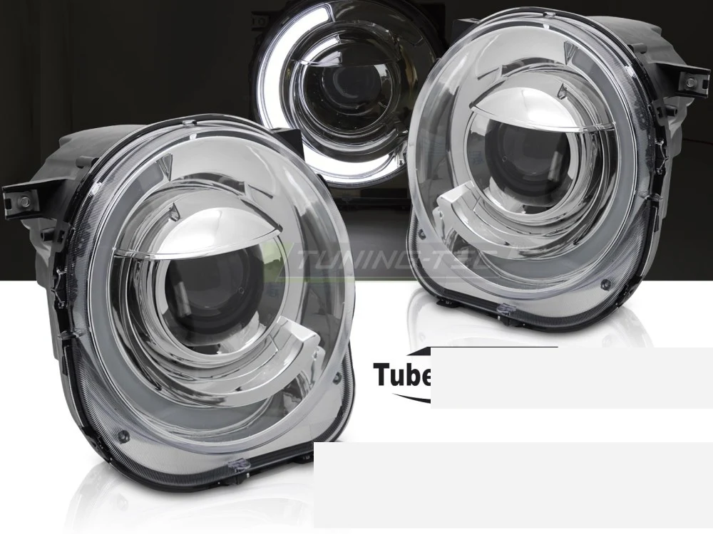 Frontlykter Jeep Renegade (2014–) Tube Light Krom - LPCH52