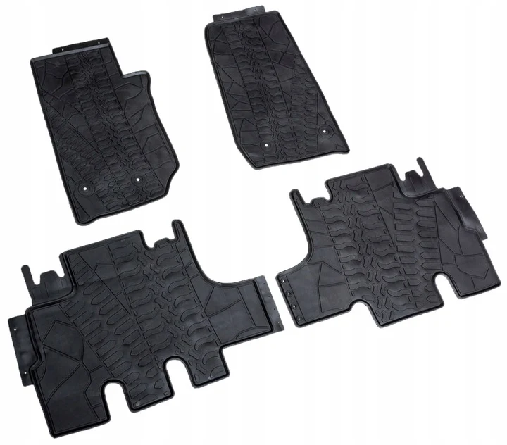 Gulvmatter Jeep Wrangler JK (2006-2018) – Allværs Premium med sidekant | Noname