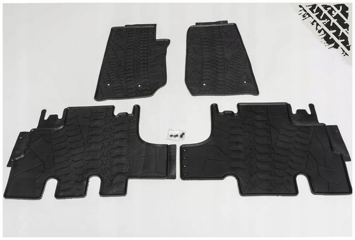Gulvmatter Jeep Wrangler JK (2006-2018) – Allværs Premium med sidekant | Noname