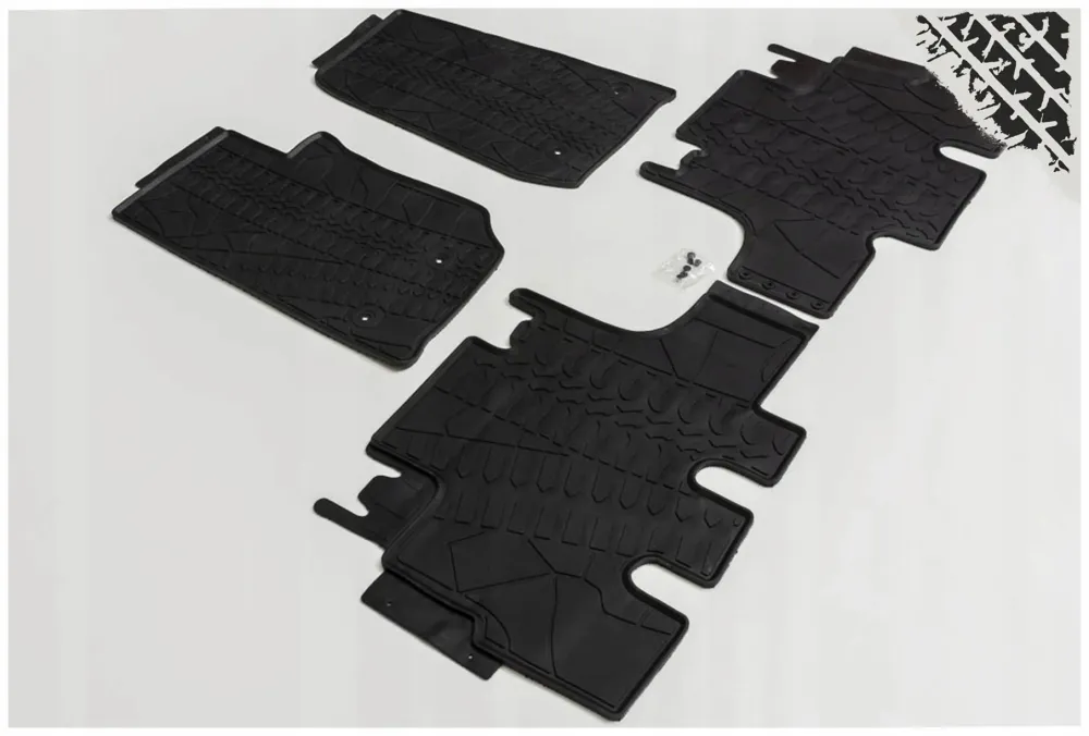 Gulvmatter Jeep Wrangler JK (2006-2018) – Allværs Premium med sidekant | Noname