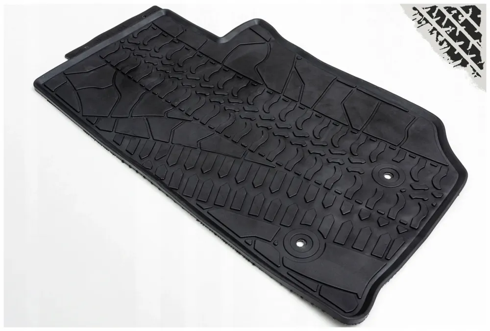 Gulvmatter Jeep Wrangler JK (2006-2018) – Allværs Premium med sidekant | Noname
