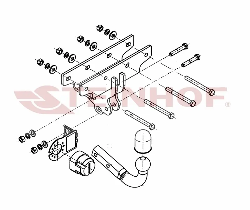 Tilhengerfeste Jeep Wrangler JK (2006-2018) – fastmontert | Steinhof