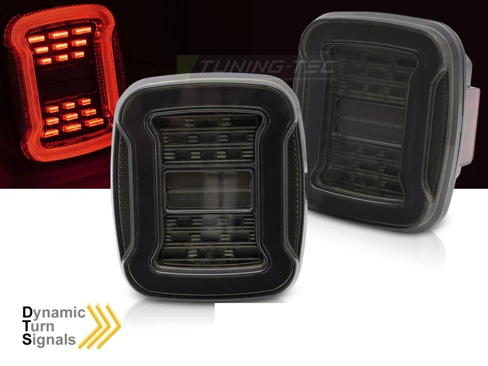 Baklykter Jeep Wrangler YJ/TJ (1991–2006) LED Smoke - LDCH45