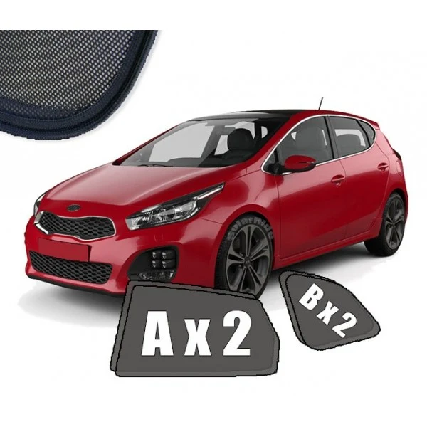 Solskjerm Kia Ceed II (2012-2018) (4 stk)