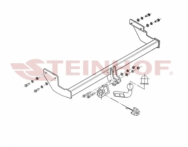 Tilhengerfeste Kia Picanto 5D (2004-2011) – fastmontert | Steinhof