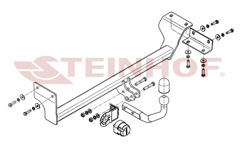 Tilhengerfeste Kia Picanto 5D (2011-2015) – fastmontert | Steinhof