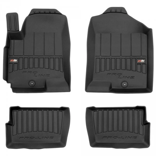 Gulvmatter Kia Soul I (2008-2013) – 3D Premium med sidekant | Frogum