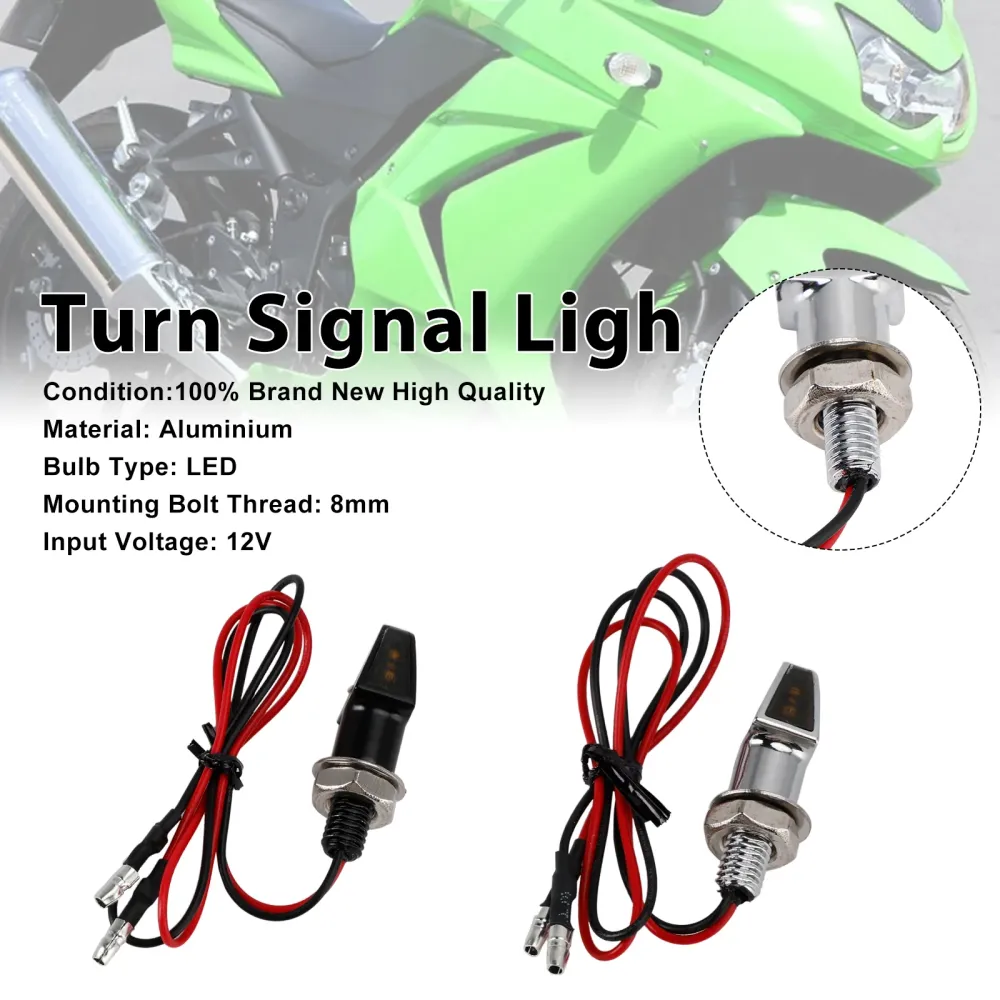 12V LED -blinklysindikator Lys 8mm Universal motorsykkel Yamaha