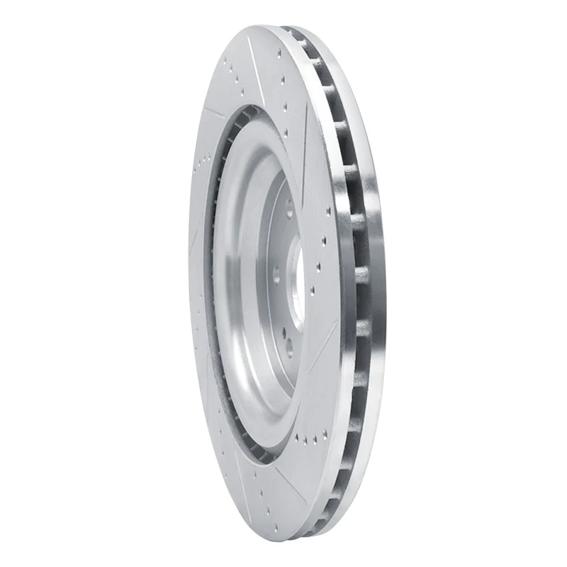 R1 14-20 Cadillac Escalade ESV Front Left Drilled & Slotted Silver Brake Rotor