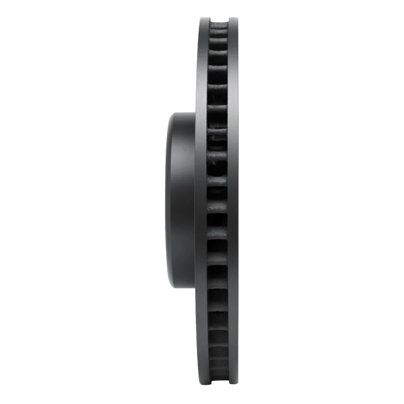 R1 16-25 BMW 330e Left Front Drilled & Slotted Black Brake Rotor