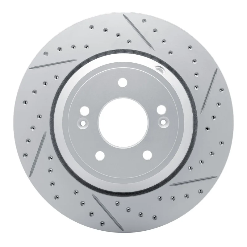 R1 18-23 Genesis G80 Rear Right Drilled & Slotted Geo-Carbon Rotor