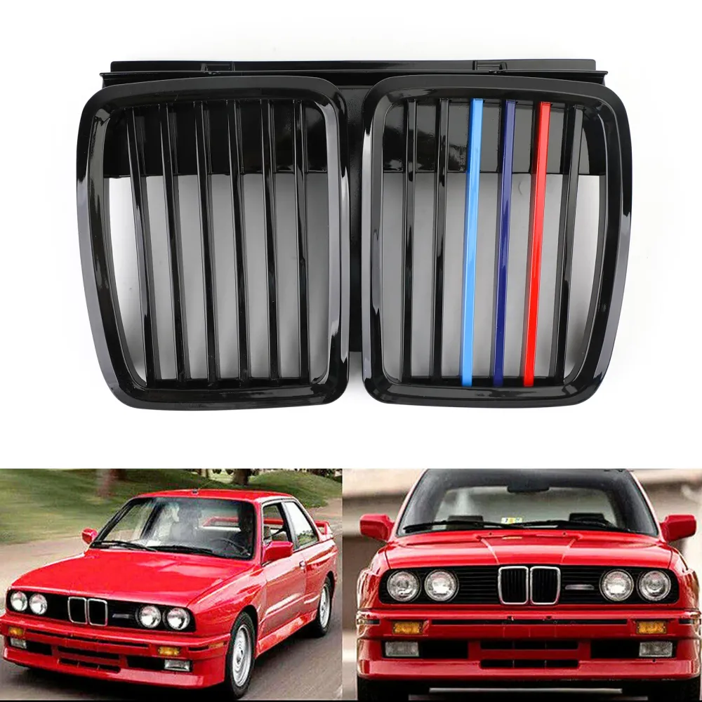 1982-1994 BMW 3 Series E30 Grill 3 Serie Front Hood Kidney Grille M3 Stilig 51131884350 51131916504 51131945877 Generisk