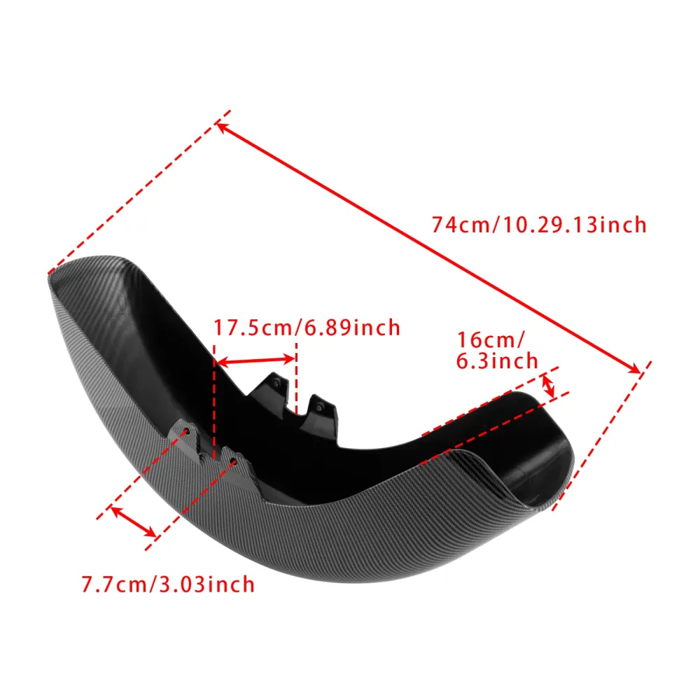 1989-2013 Harley-Davidson Touring Road King Street Glide Abs Black Front Fender