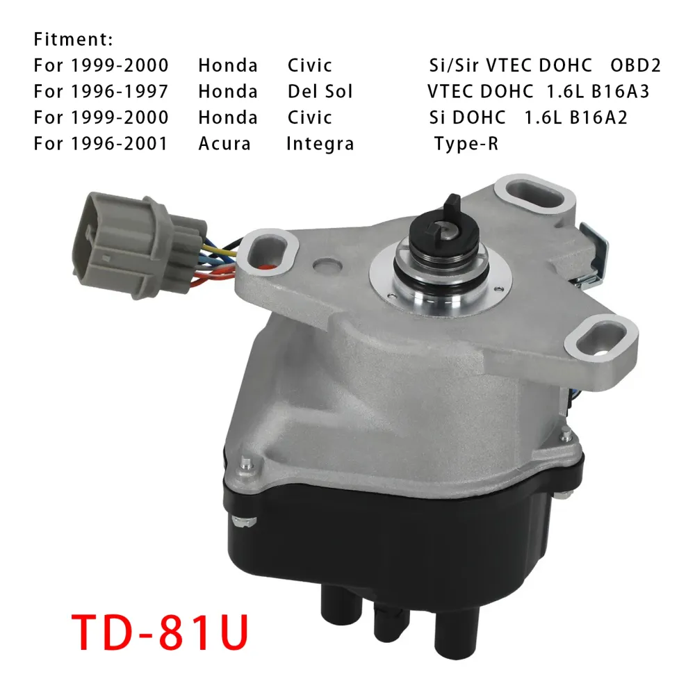 1996-1997 Honda del Sol VTEC DOHC 1.6L B16A3 Ignition Distributør TD81U