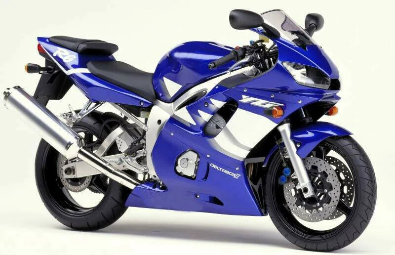 1998-2002 Yamaha YZF R6 Fairing Blue White Fairing Kit av Amotopart