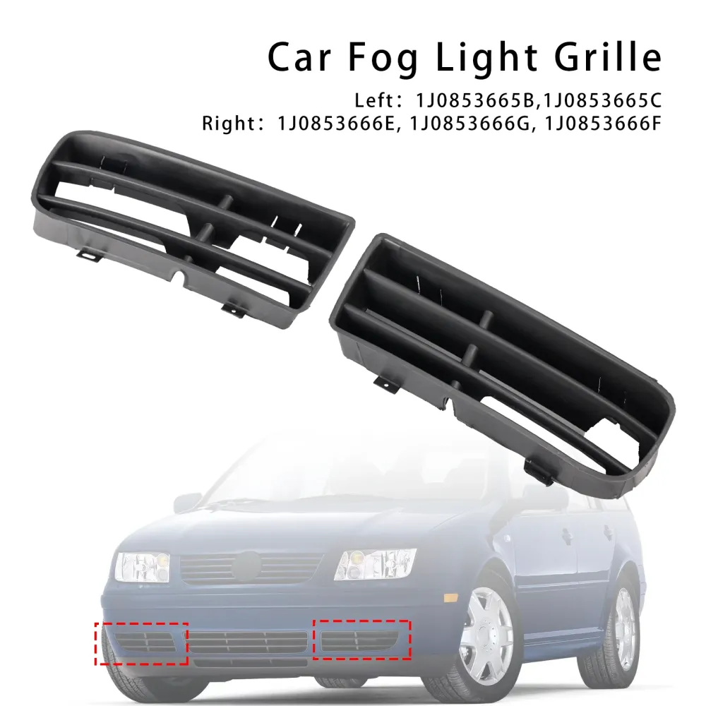 1998-2004 VW Golf IV MK4 1 Pair Front Bumper Fog Light Grill Cover Bezel 1J0853665B 1J0853666E