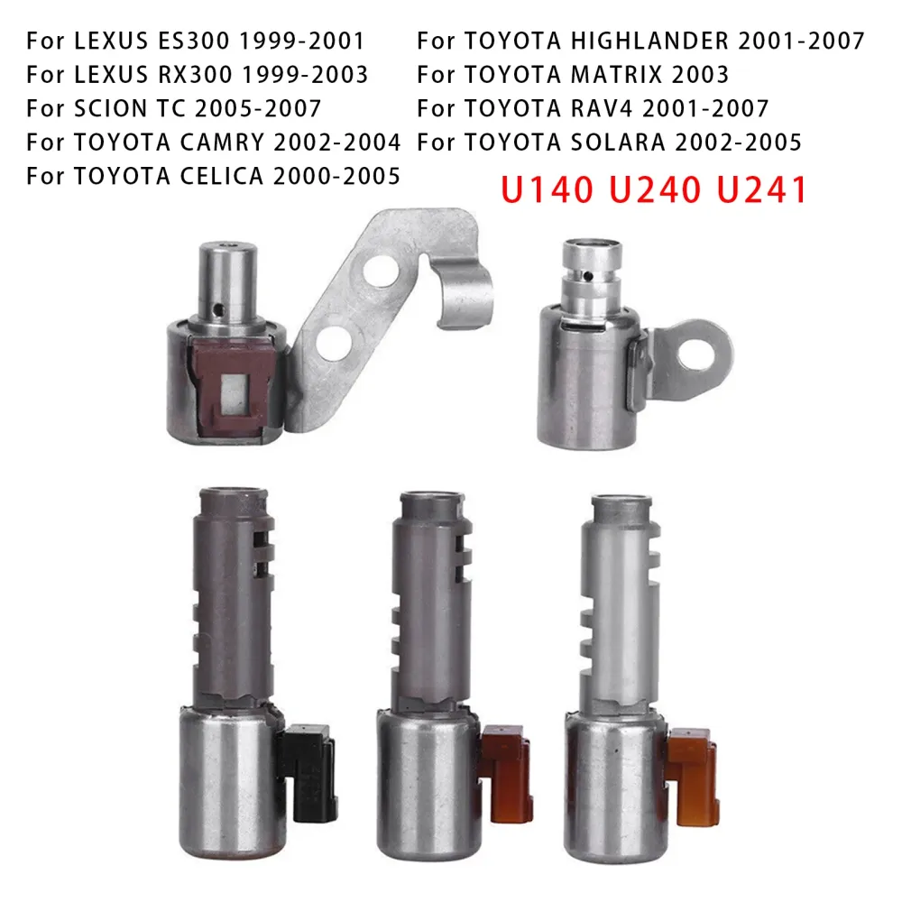 1999-2003 Lexus RX300 5PCS Transmission Solenoid Kit U140 U240 U241