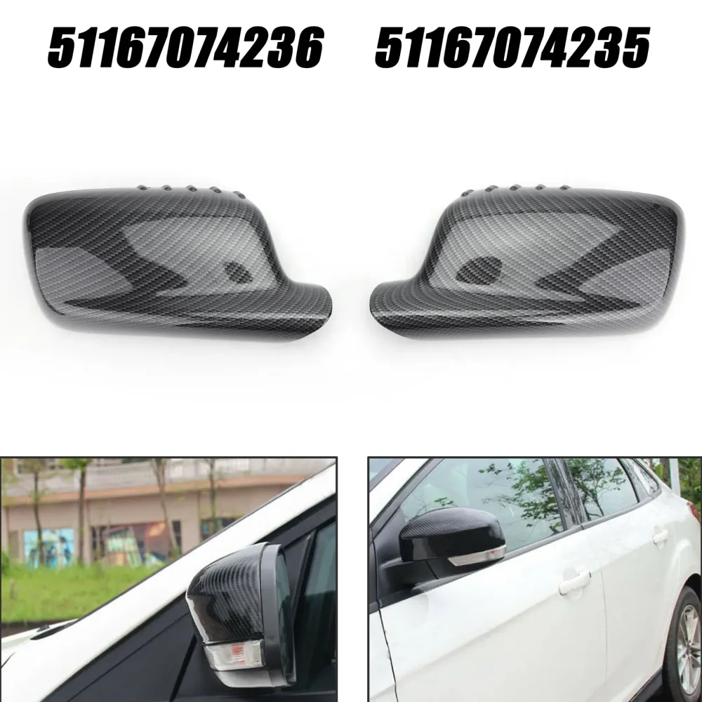 1Pair Mirror Cover Cap Fit BMW E46 E65 E66 745i 750i 51167074236+51167074235 Generisk