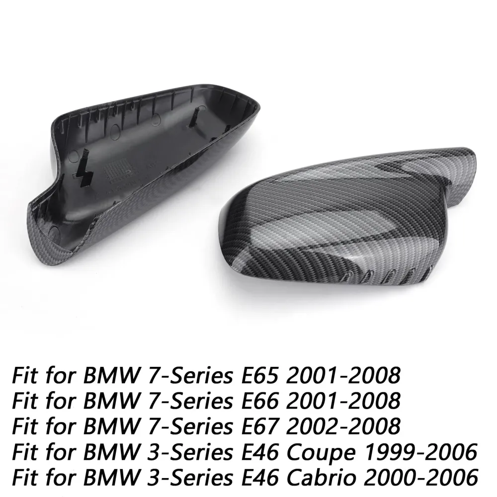 1Pair Mirror Cover Cap Fit BMW E46 E65 E66 745i 750i 51167074236+51167074235 Generisk