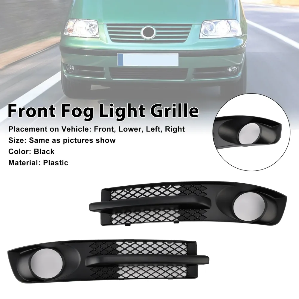 2000-2010 VW Sharan 7M Front Bumper Fog Light Grill m/ tåkelyshull