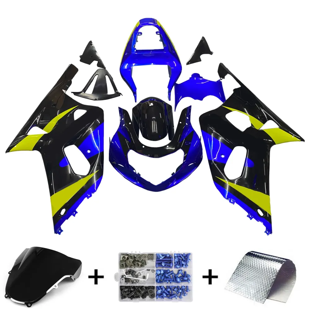 2001-2003 Suzuki GSXR 600 Blå & Svarte GSXR Racing-kåper generisk