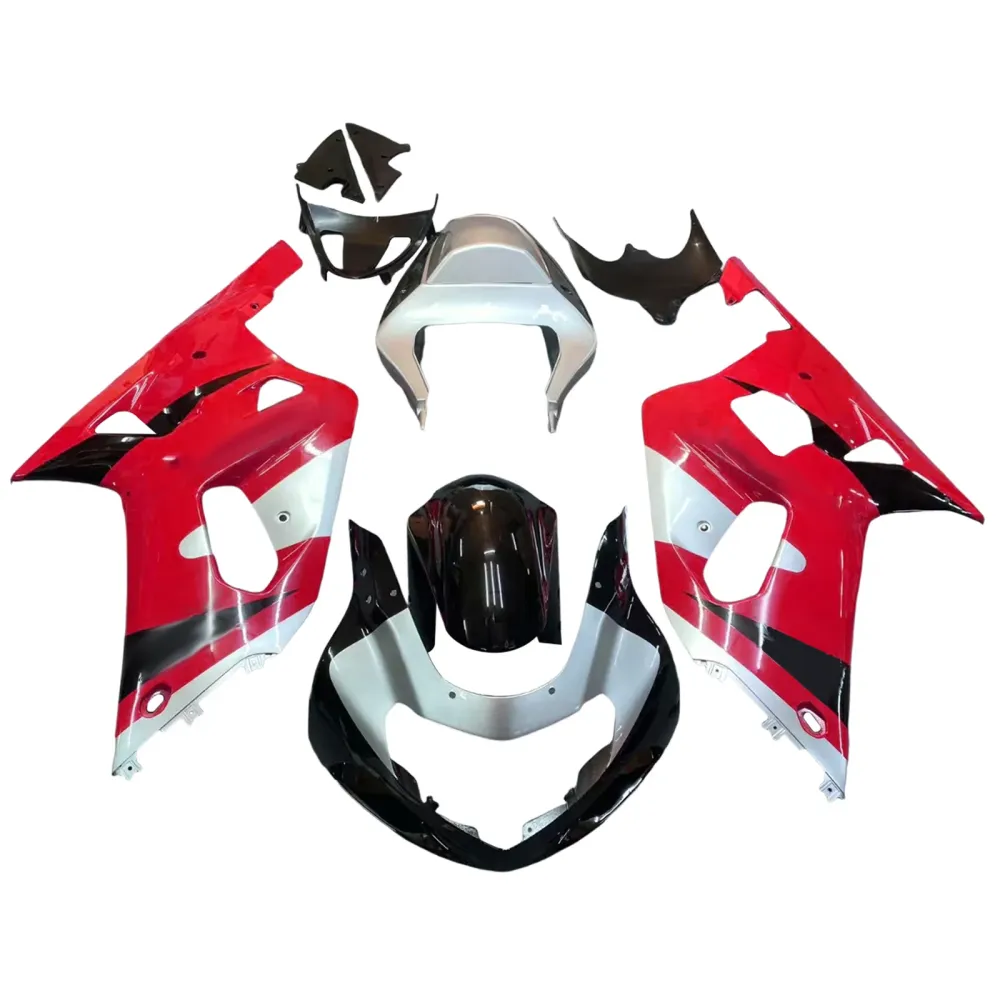 2001-2003 Suzuki GSXR 750 Fairings Red Silver Black GSXR Racing Generic