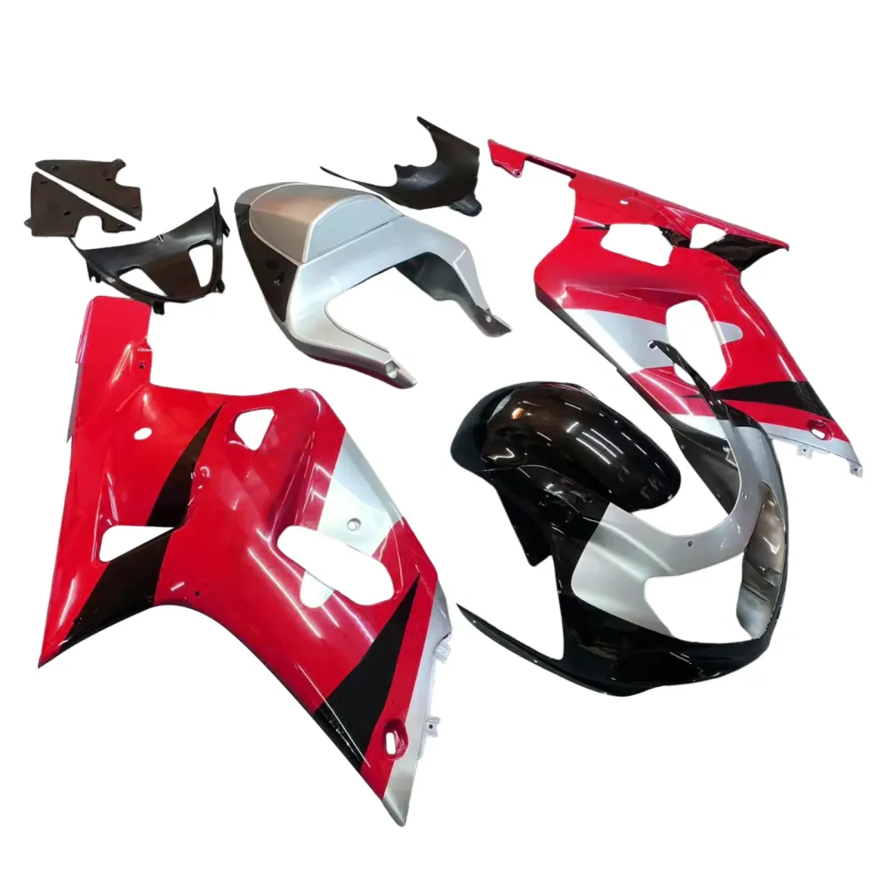 2001-2003 Suzuki GSXR 750 Fairings Red Silver Black GSXR Racing Generic