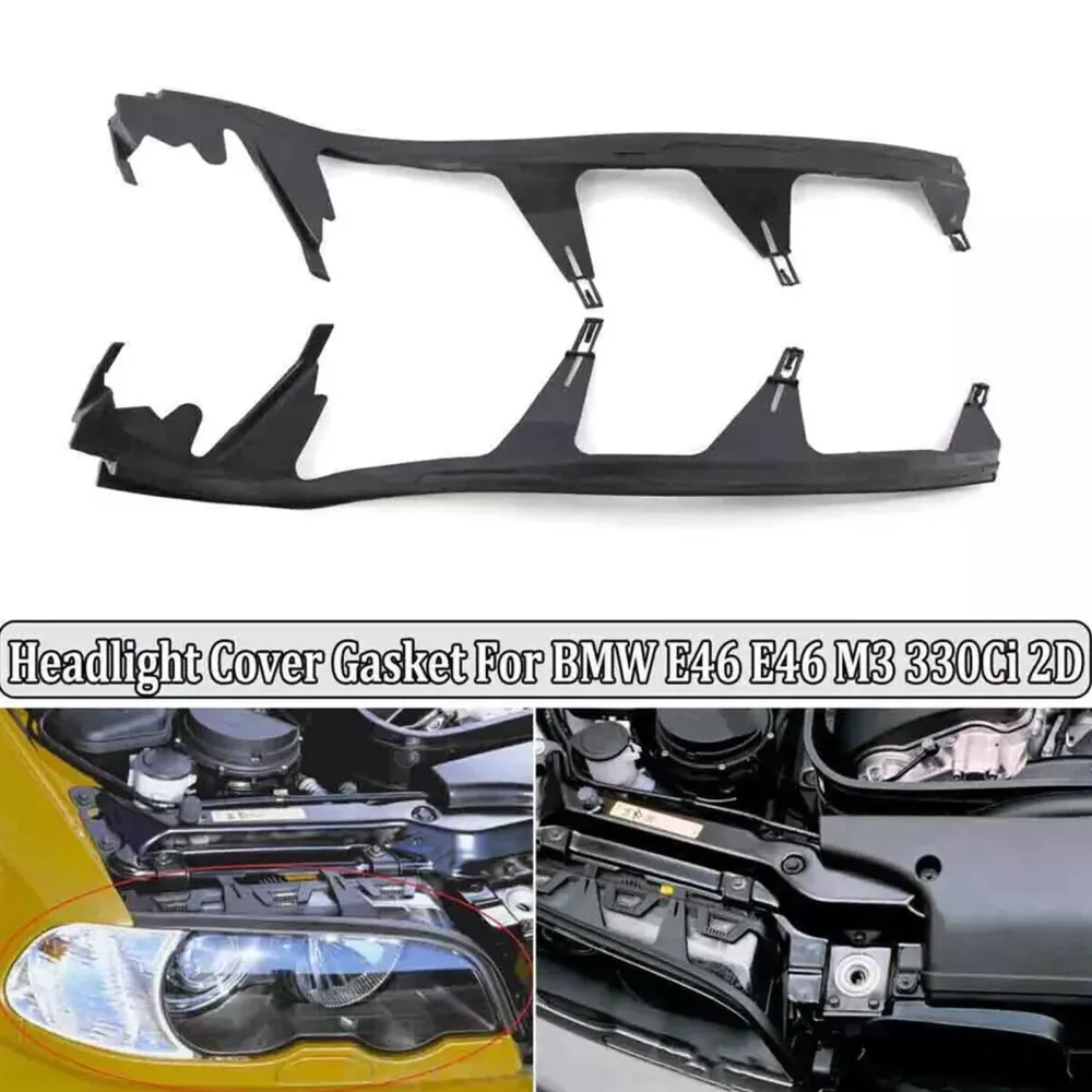 2001-2006 BMW 3 -serie E46 M3 -2Door 2PCS frontlys SEAL Strip Sealing Lips 63128384489