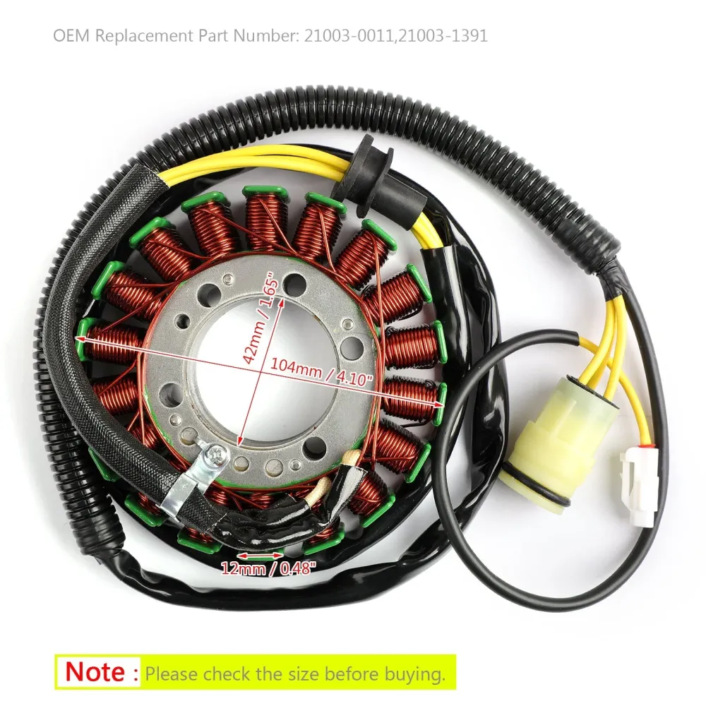 2002 2003 Kawasaki Ninja ZX 12R ZX12R ZX1200B ZX-12R Generator Stator Generic