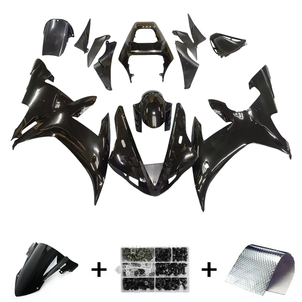 2002-2003 Yamaha YZF-R1 All Black Racing Fairings Generic