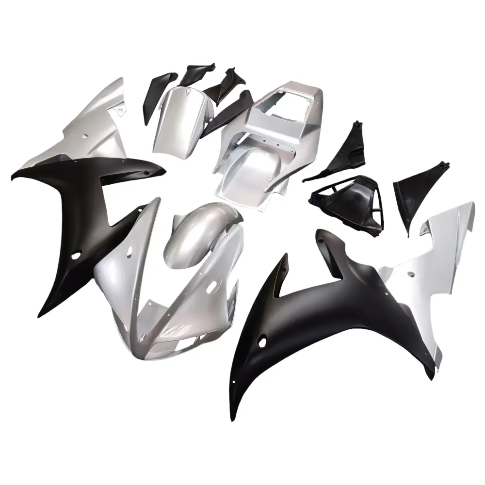 2002-2003 Yamaha YZF-R1 Silver Black Racing Fairings Generic