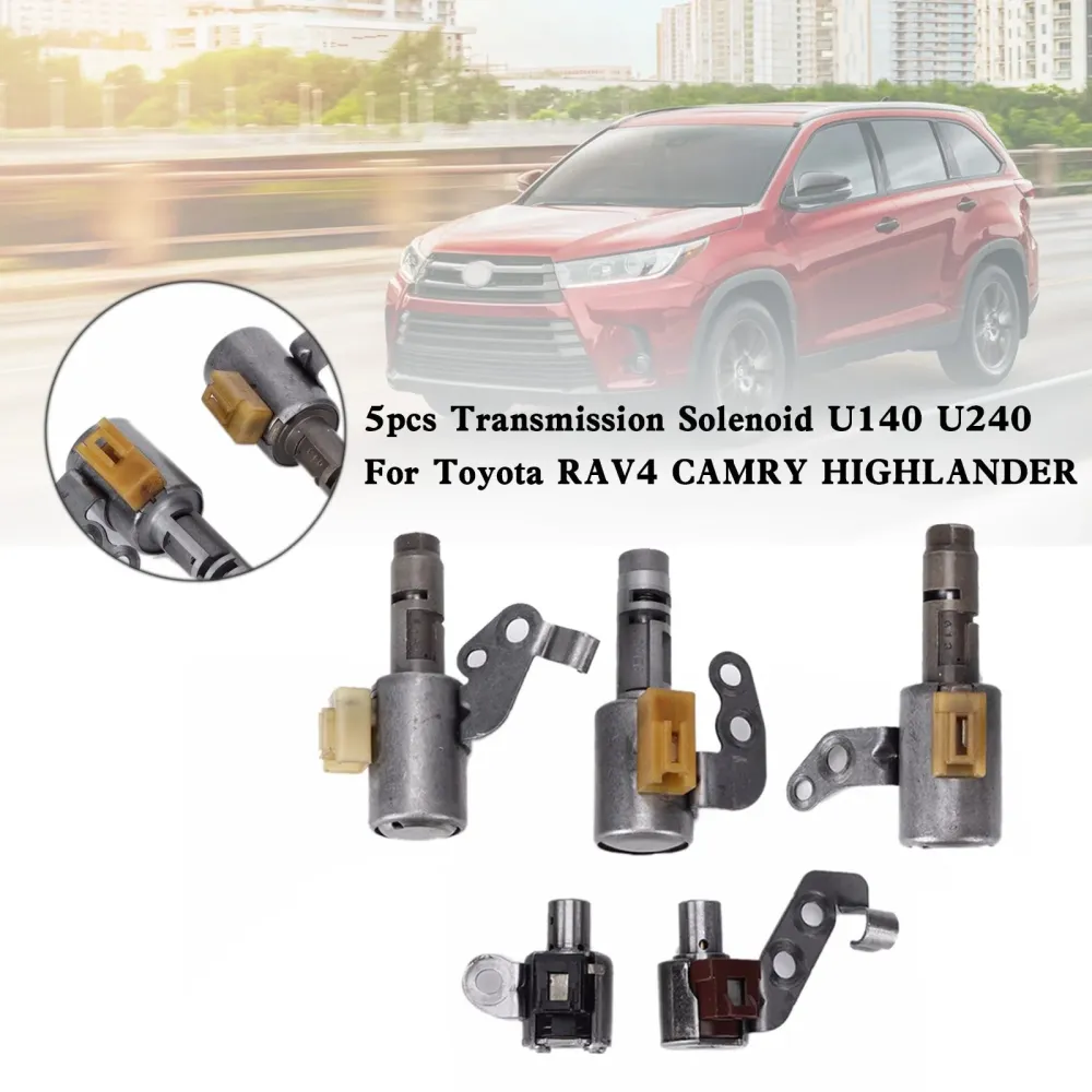 2002-2004 Toyota Solara 2.4L 5PCS Transmission Solenoid U140 U240 Toyota Rav4 Camry Highlander