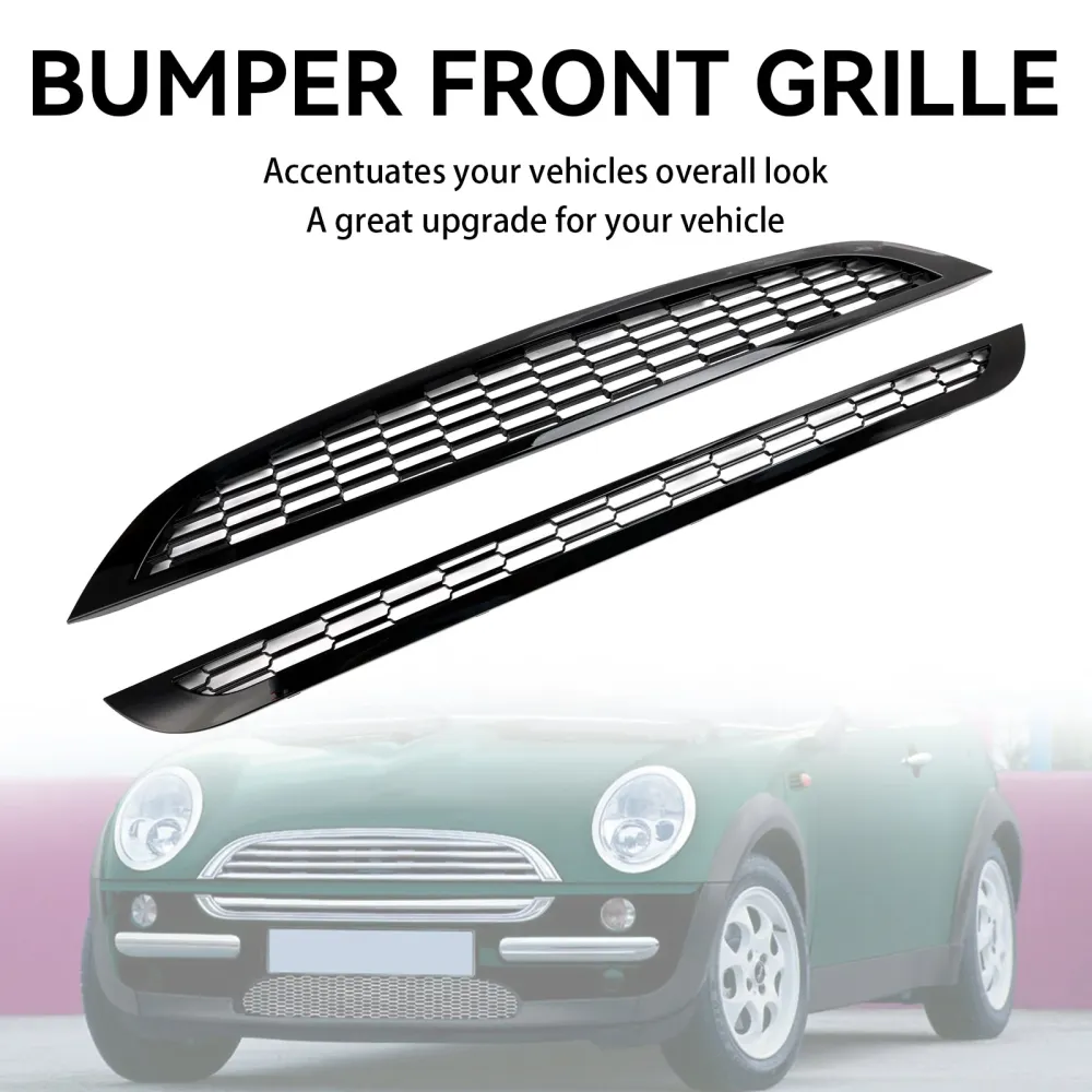 2002-2006 Mini R50 One 1.4D Honeycomb Mesh Front Grill Grille 2PCS