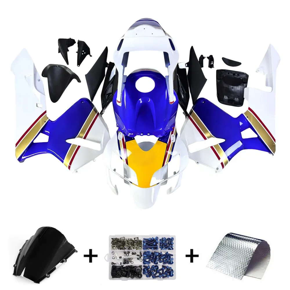 2003-2004 CBR600RR KROPPER Fairing Blue Abs Injection Molded Plastics Set Generic