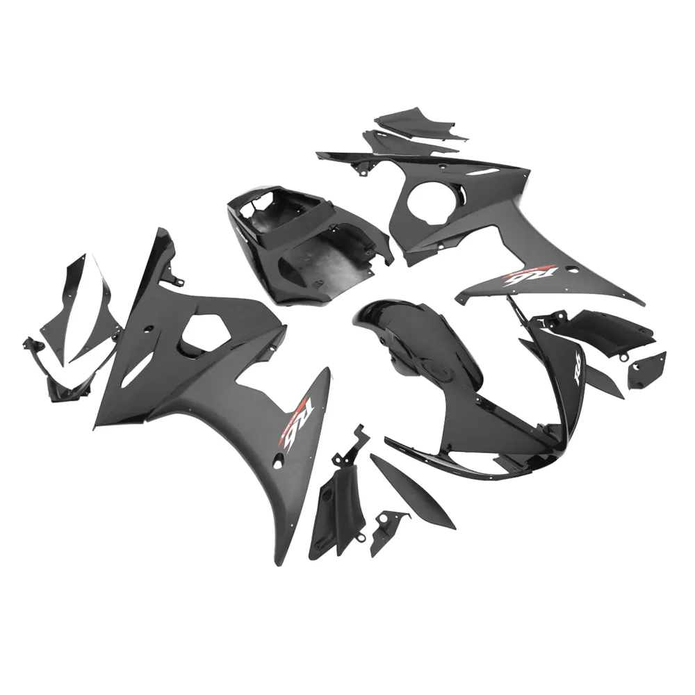 2003-2004 Yamaha YZF R6 2006-2009 R6S Amotopart Black Ab Plastic Fairing Bodywork Set #22