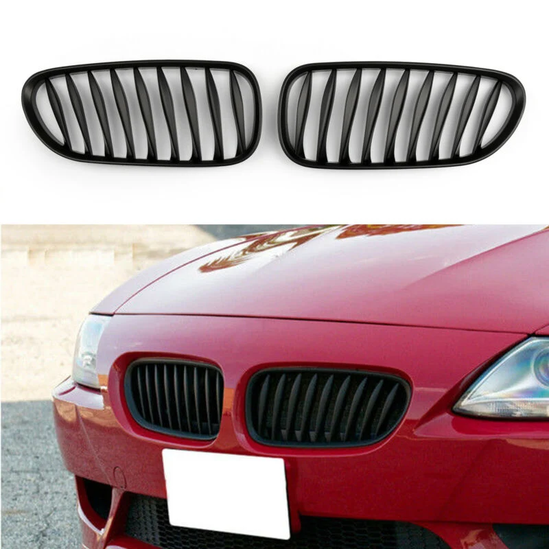 2003-2008 BMW Z4 (E85/E86) Front Bumper Sport Kidney Grille Grill Matt Black/Carbon/Chrome Generic