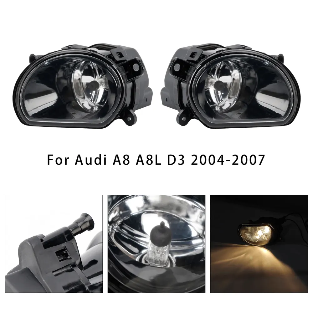 2004-2007 Audi A8 D3 Pair Side Front Bumper Fog Light 4E0941700A