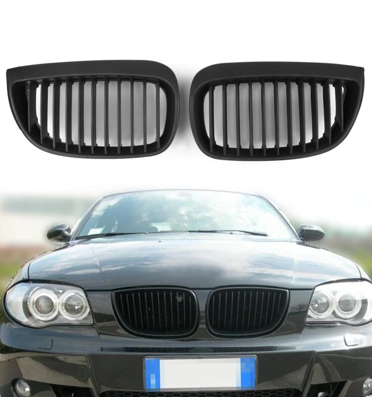 2004-2007 BMW E81 E87 Sport 1 Series Kidney Grill Grill Matt Black Generic