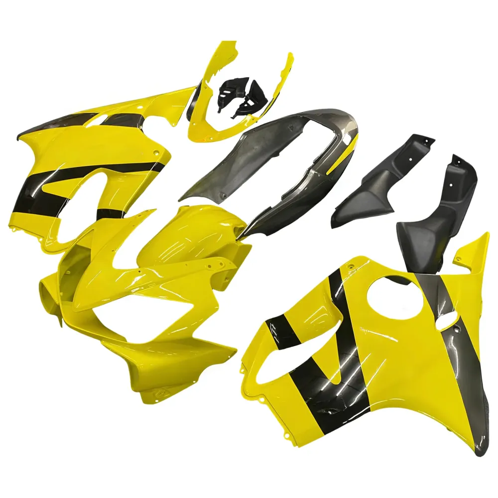 2004-2007 Honda CBR 600 F4i Gul & Svarte CBR Racing-kåper generisk